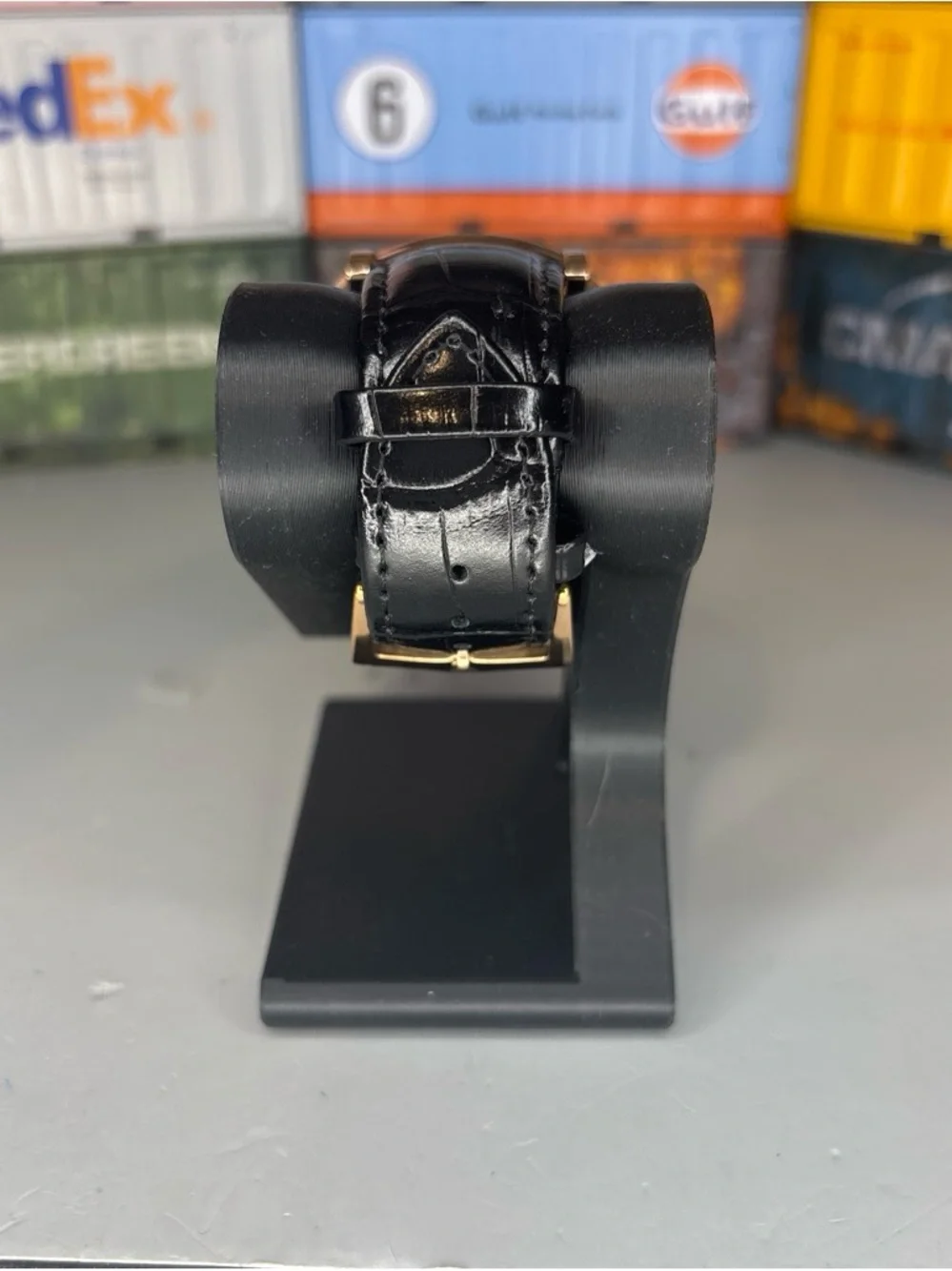 BiBi Automatic Black Dial Rose Gold Case Mechanical Dress Watch